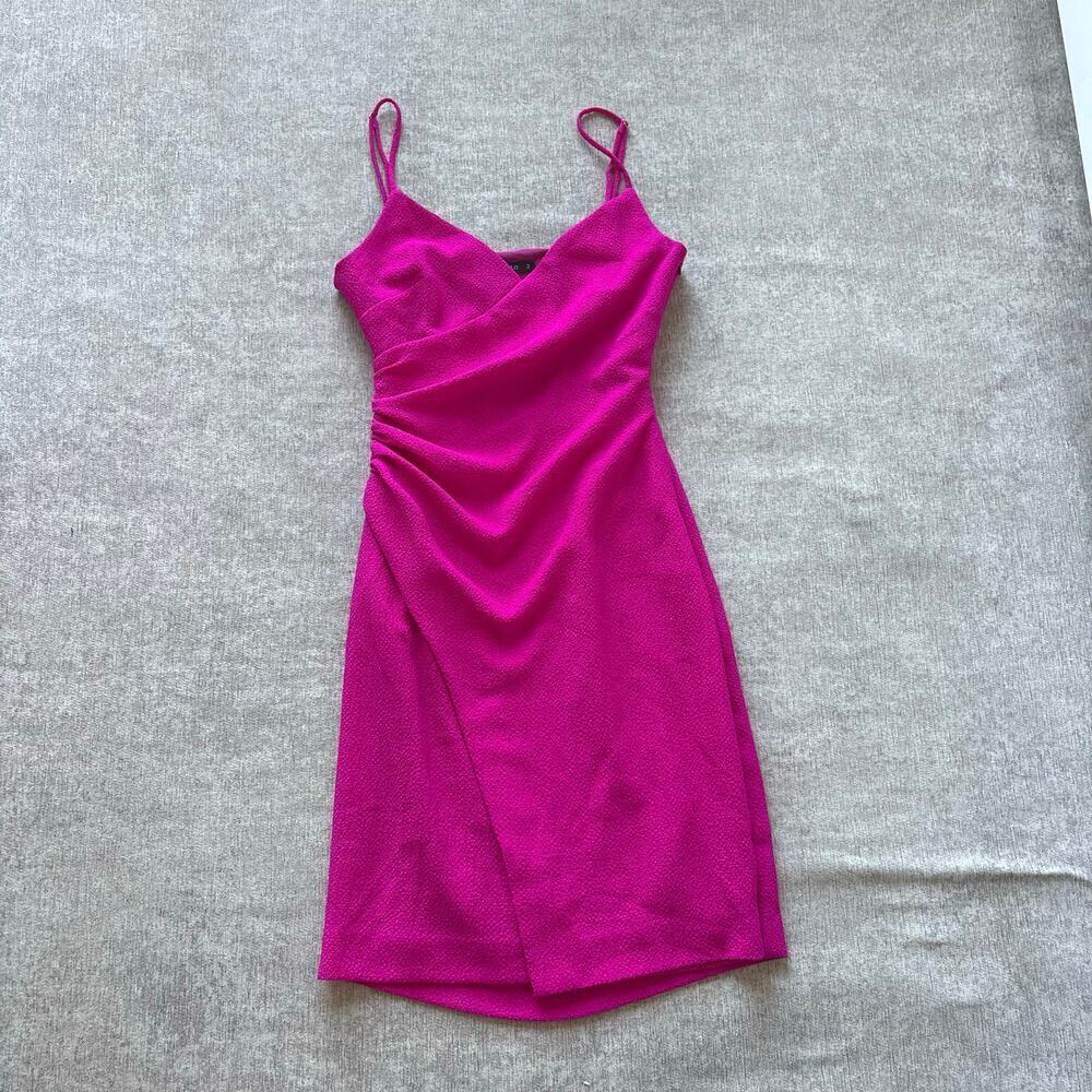 Black Halo Hot Pink Mini Dress